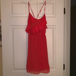 red/orange dress
